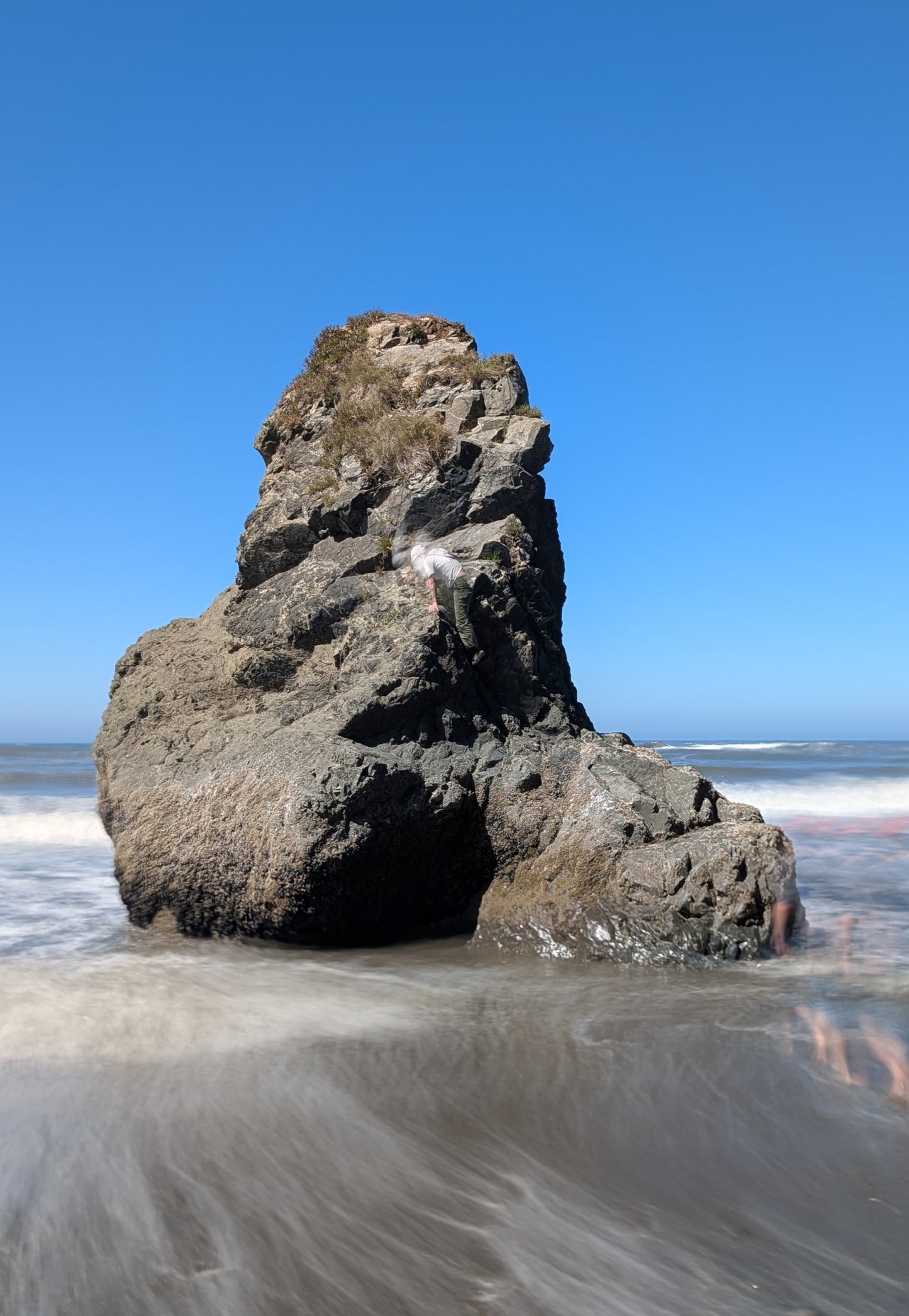 Blurred Climber - Ruby Beach - Olympic National Park